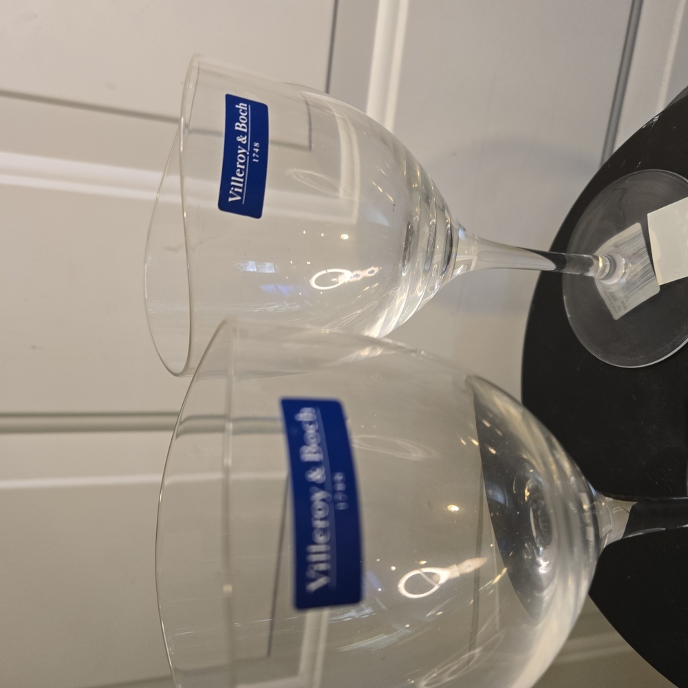 Villeroy & Boch Crystal Dune Glasses Goblets Set of 2 - Picture 2 of 9